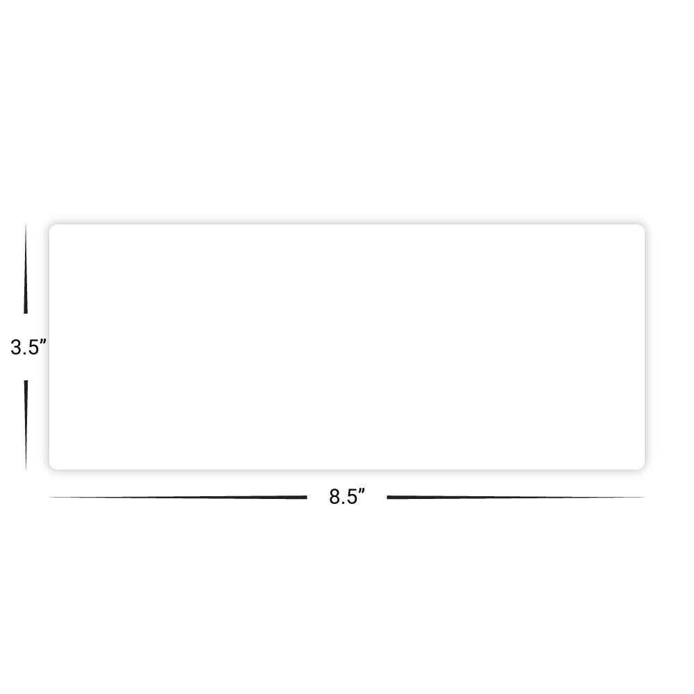 Custom Plastic 3.5" x 8.5" Pointed Corner Menus