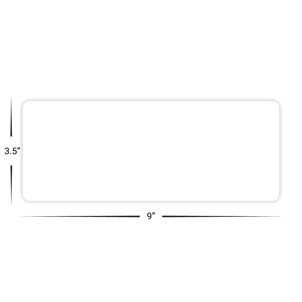 Custom Plastic 3.5" x 9" Rounded Corners Menu