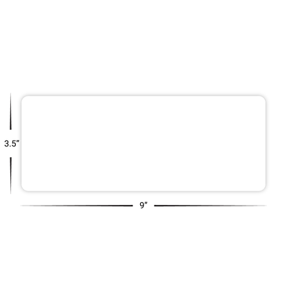 Custom Plastic 3.5" x 9" Rounded Corners Menu