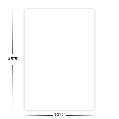 Custom Plastic 3.375" x 4.875" Large Rectangle Cards