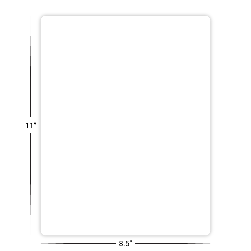 8x11 Rounded Rectangle Custom Menu/Signage - 8.5