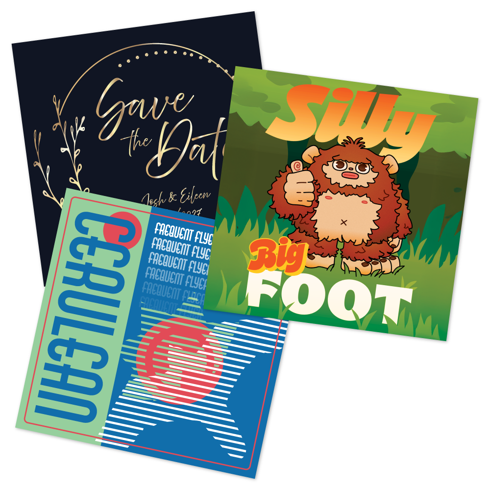 Custom Plastic 5.25" x 5.25" Square Signage/Invitation