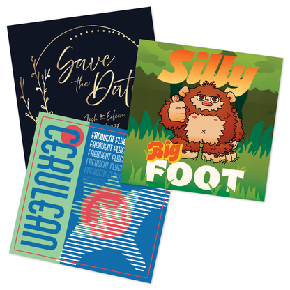 Custom Plastic 5.25" x 5.25" Square Signage/Invitation