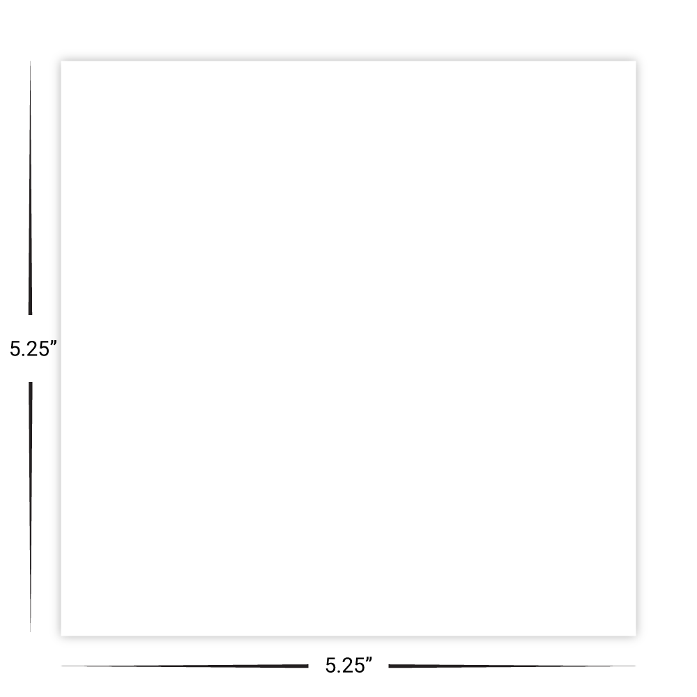 Custom Plastic 5.25" x 5.25" Square Signage/Invitation