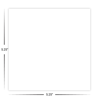 Custom Plastic 5.25" x 5.25" Square Signage/Invitation