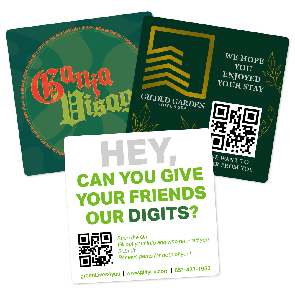 Custom Plastic 4" x 4" Square Cards
