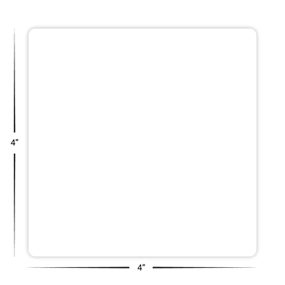 Custom Plastic 4" x 4" Square Cards