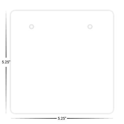 Custom Plastic 5.25" x 5.25" Square with Two Holes Tags