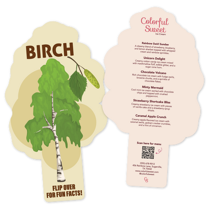 Custom Plastic 9" x 16" Large Tree Shape Signage