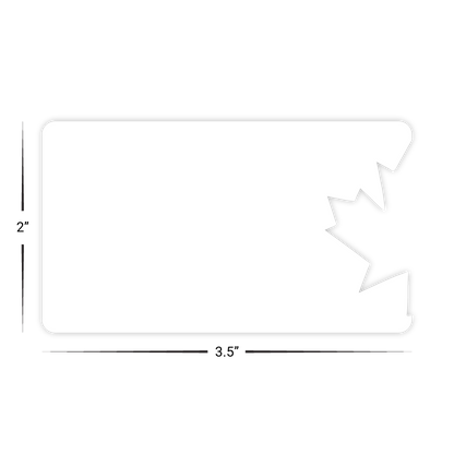 Custom Plastic 3.5" x 2" Leaf Cut Out Shape Cards