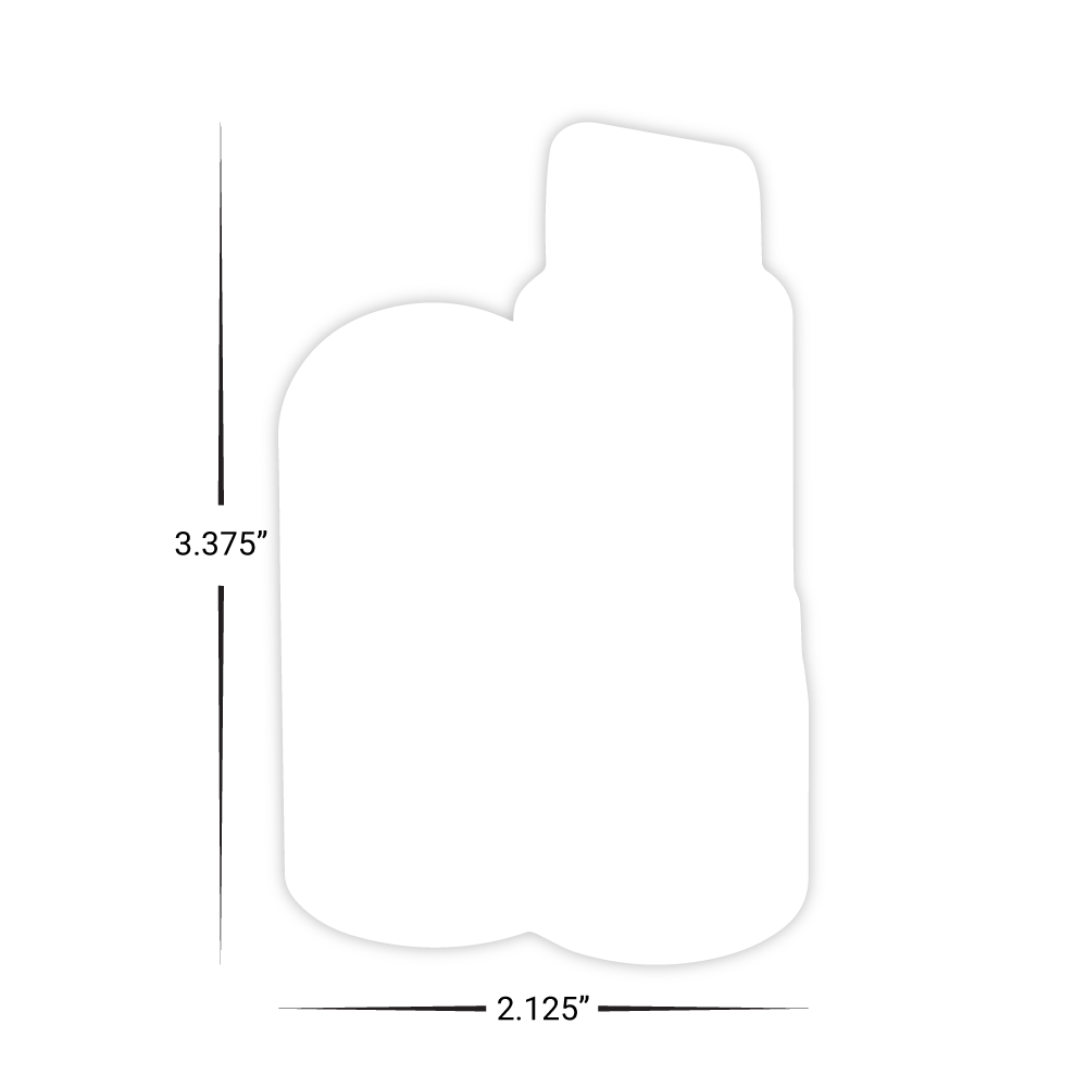 Custom Plastic 3.375" x 2.125" Lipstick Case Shape Cards