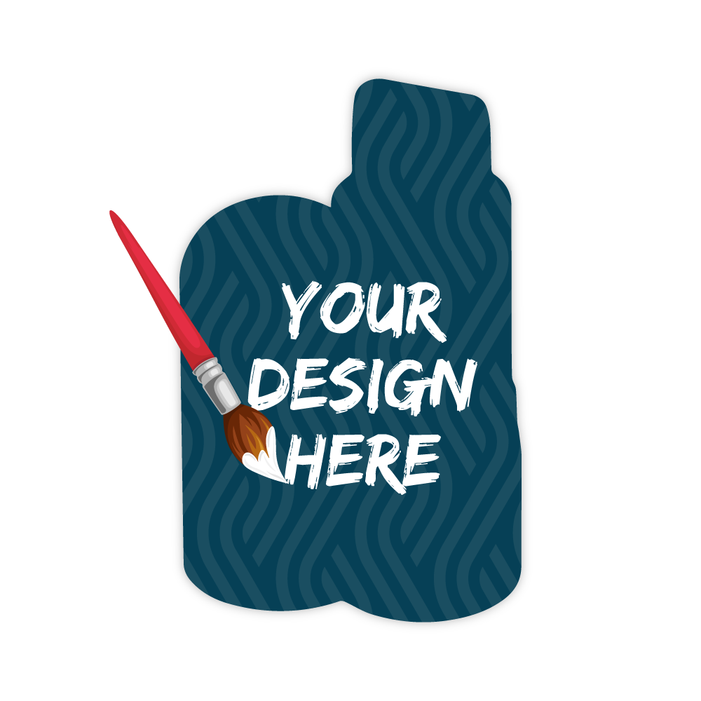 Custom Plastic 3.375" x 2.125" Lipstick Case Shape Cards