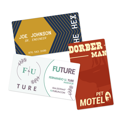 Custom Plastic 3.4" x 1.875" Cards