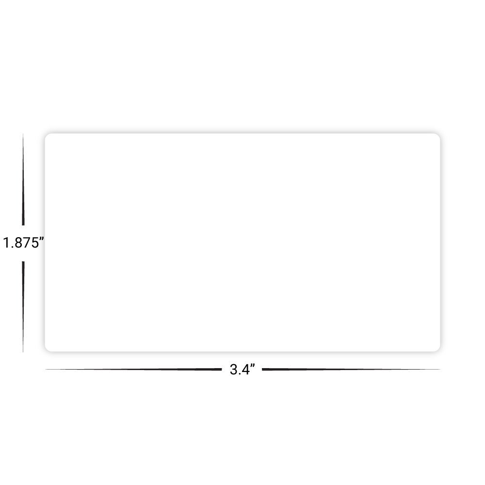 Custom Plastic 3.4" x 1.875" Cards