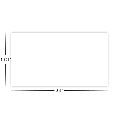 Custom Plastic 3.4" x 1.875" Cards