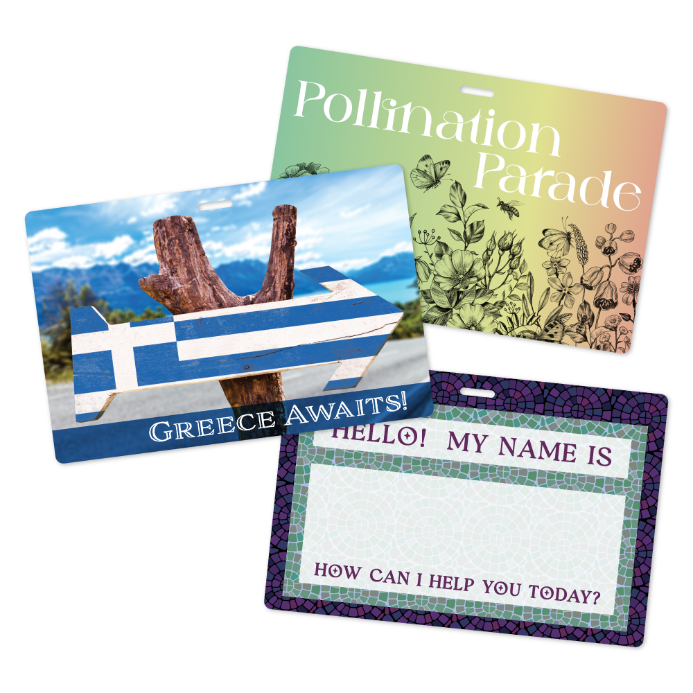 Custom Plastic 4" x 6" Horizontal Badges