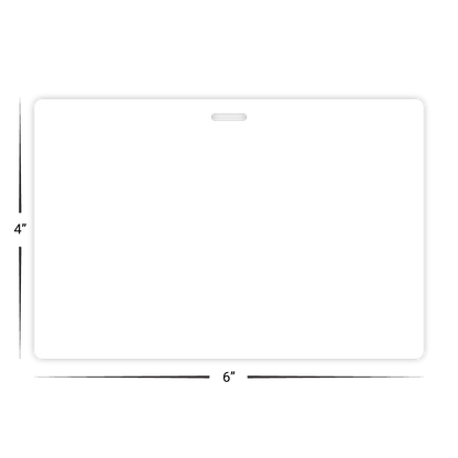 Custom Plastic 4" x 6" Horizontal Badges