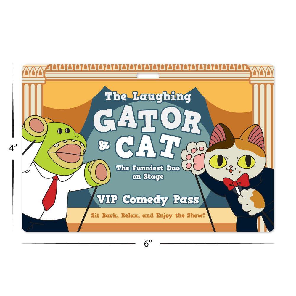 Custom Plastic 4" x 6" Horizontal Badges