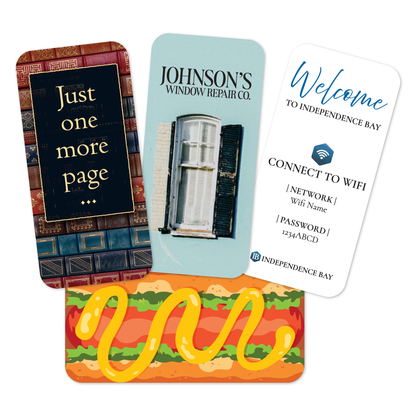 Custom Plastic 2.3" x 4.86" Cards