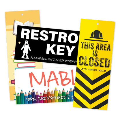 Custom Plastic 11" x 4.25" Long Hanging Signage