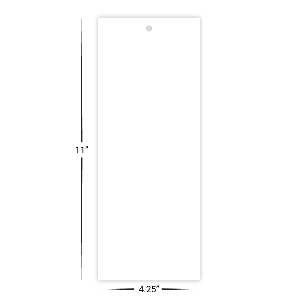 Custom Plastic 11" x 4.25" Long Hanging Signage