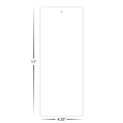 Custom Plastic 11" x 4.25" Long Hanging Signage