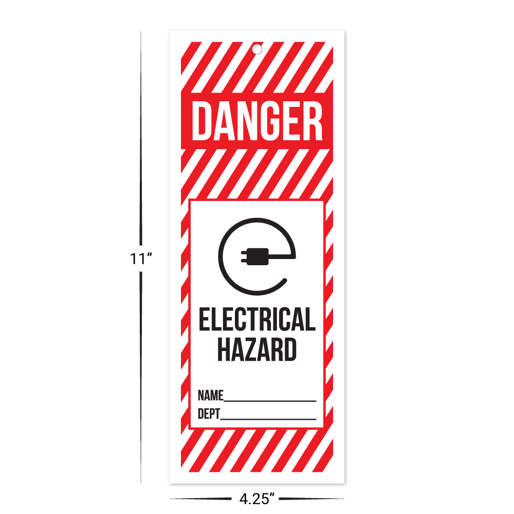 Custom Plastic 11" x 4.25" Long Hanging Signage