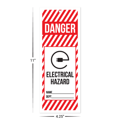 Custom Plastic 11" x 4.25" Long Hanging Signage