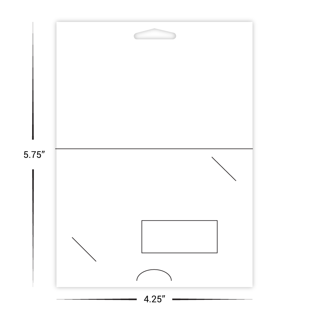Custom Paper Hanging Gift Card Holder with Offset Window