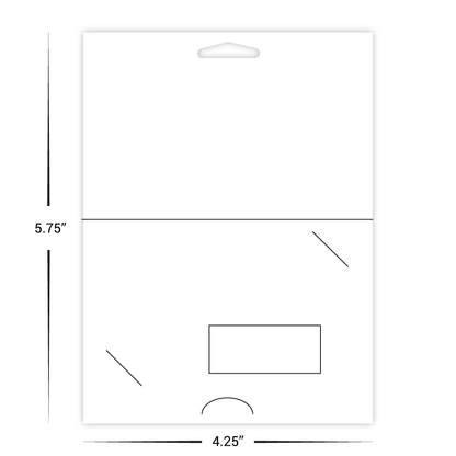 Custom Paper Hanging Gift Card Holder with Offset Window