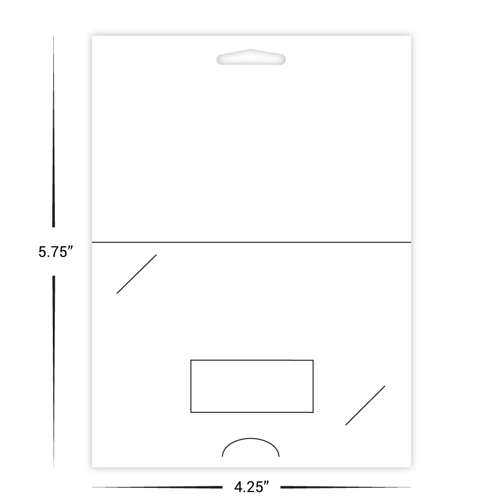 Custom Paper Hanging Gift Card Holder with Window