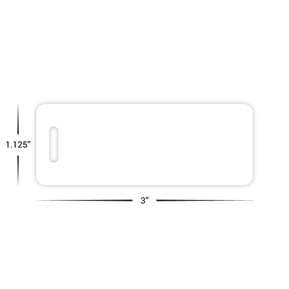 Custom Plastic 3" x 1.125"  Luggage Slot Key Tags