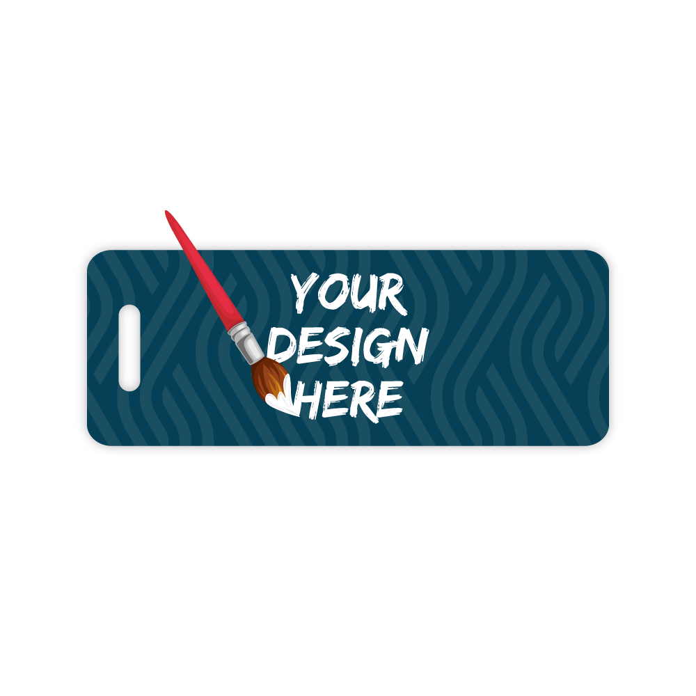Custom Plastic 3" x 1.125"  Luggage Slot Key Tags