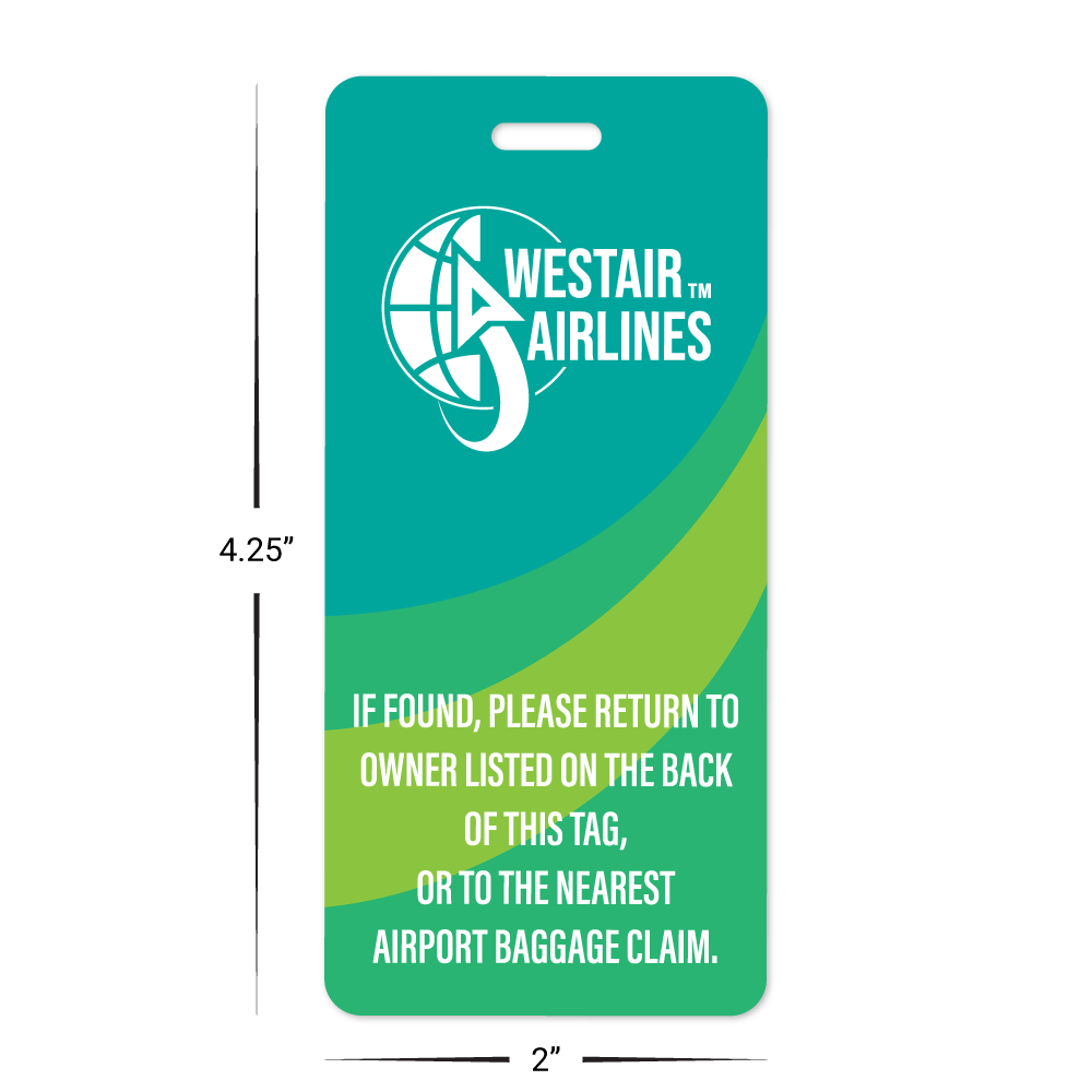 Custom Plastic 4.25" x 2" Long Badges