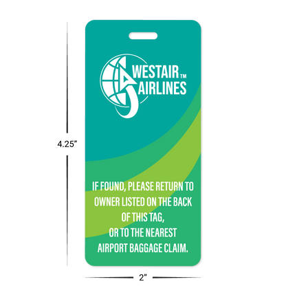 Custom Plastic 4.25" x 2" Long Badges