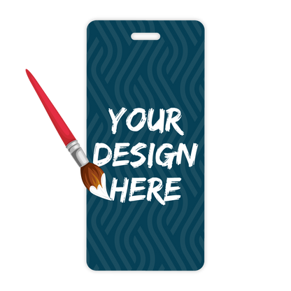 Custom Plastic 4.25" x 2" Long Badges