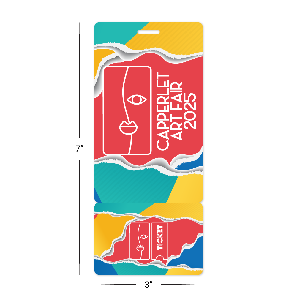 Custom Plastic 3" x 7" Luggage Tag & Breakaway Card Combo