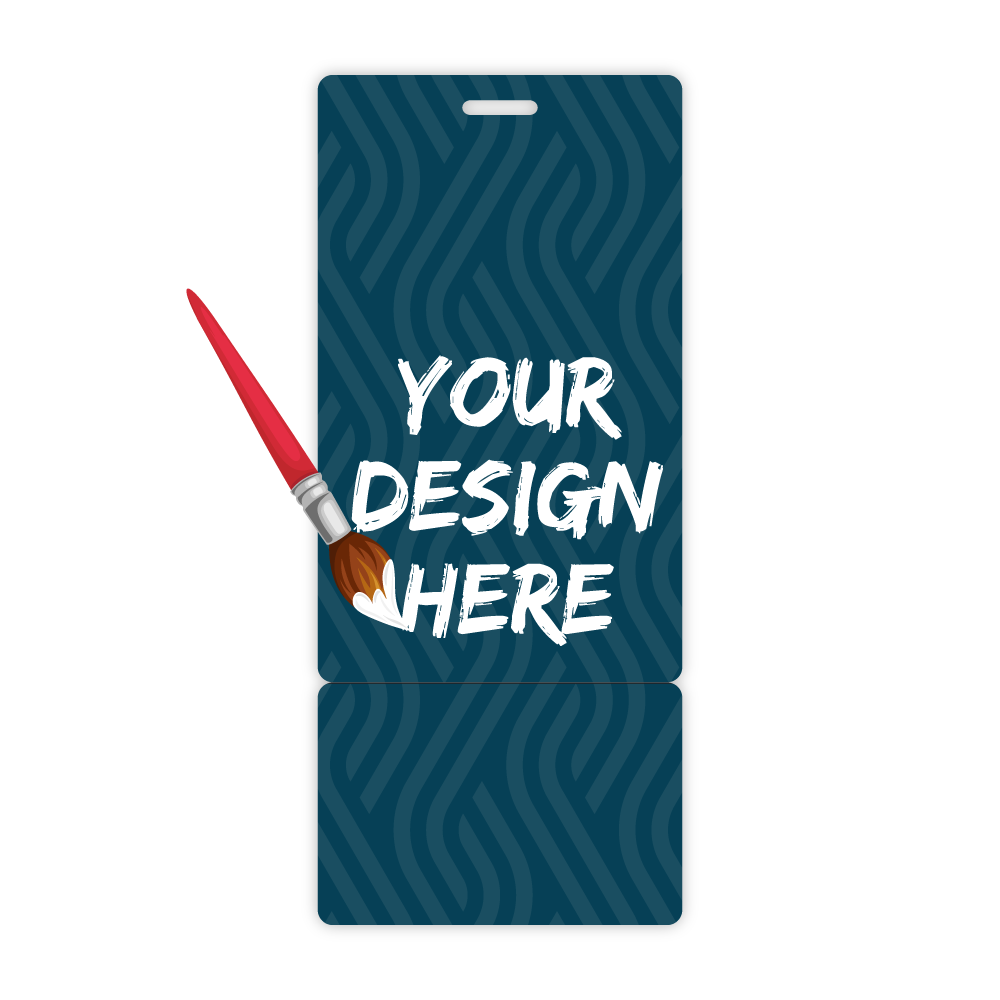 Custom Plastic 3" x 7" Luggage Tag & Breakaway Card Combo