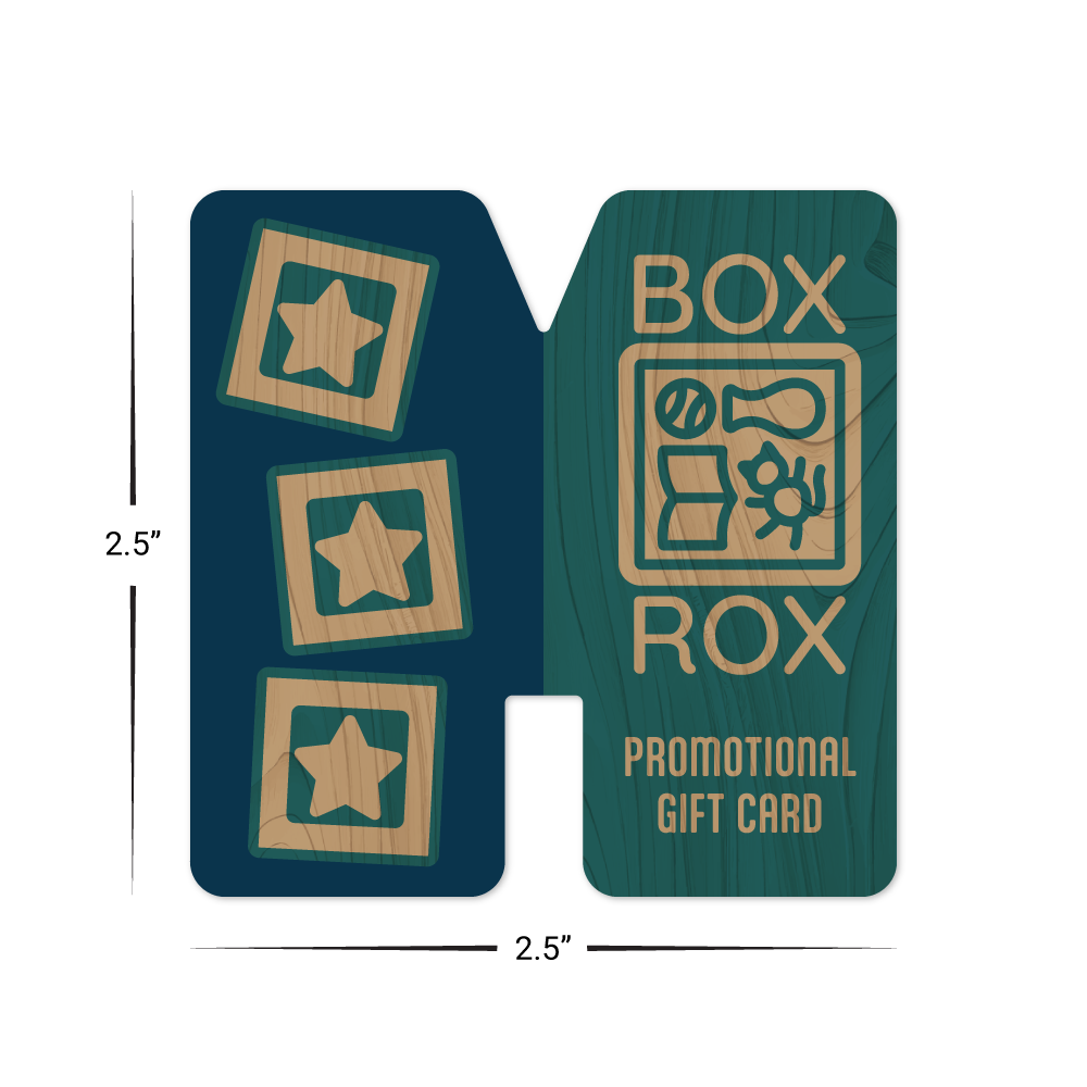 Custom Plastic 2.5" x 2.5" M Shape Cards