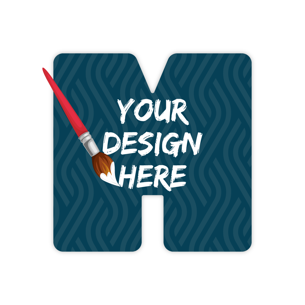 Custom Plastic 2.5" x 2.5" M Shape Cards