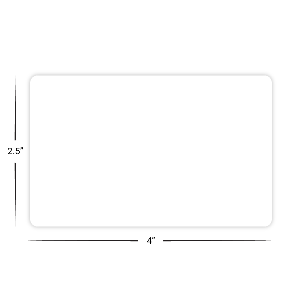 Custom Plastic 4" x 2.5" Cards