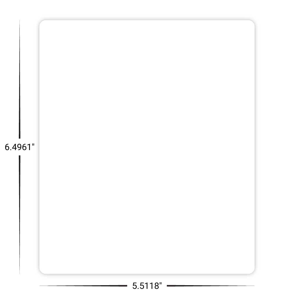 Custom Plastic 5.5118" x 6.4961" Large Rectangle Cards
