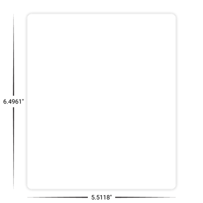 Custom Plastic 5.5118" x 6.4961" Large Rectangle Cards