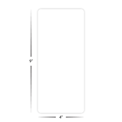 Custom Plastic 4" x 9" Long Menus