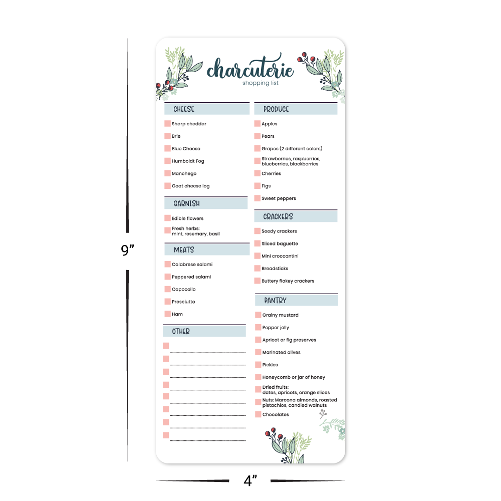 Custom Plastic 4" x 9" Long Menus