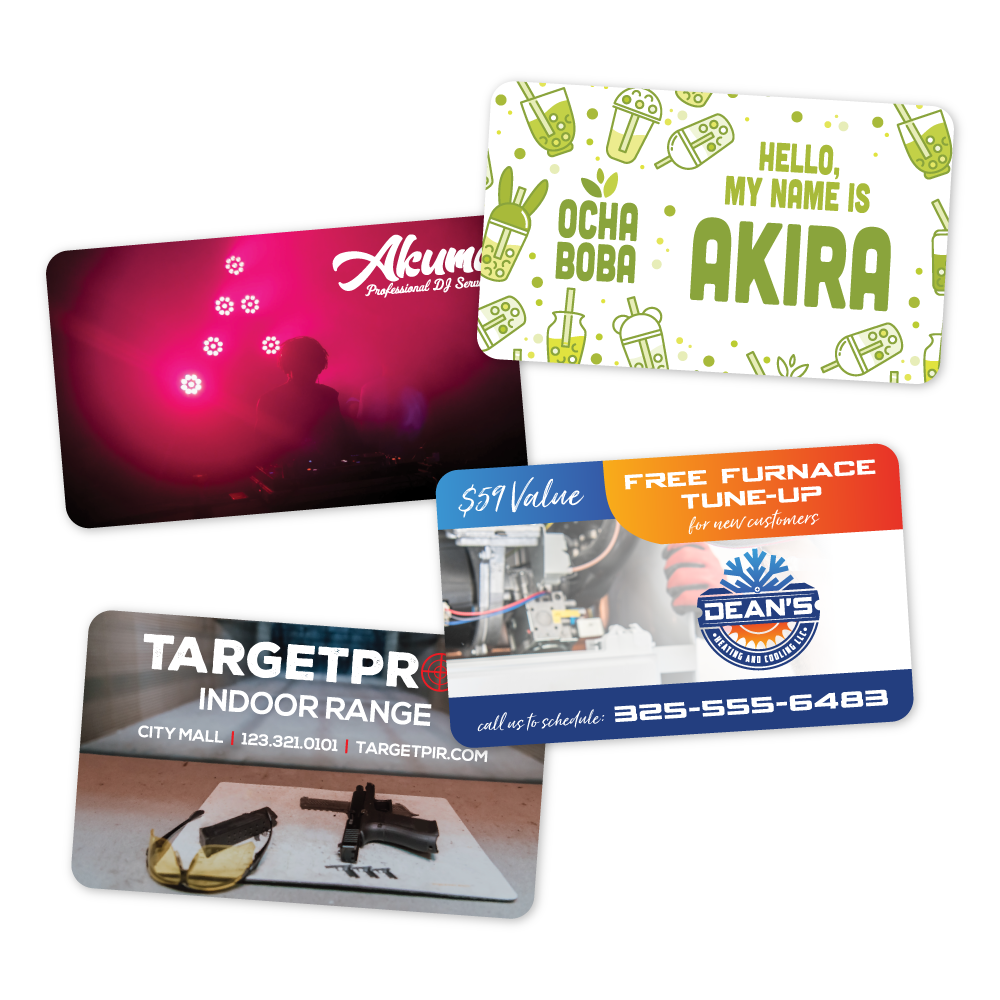 Custom Plastic 2.5" x 1.5" Mini Business Cards