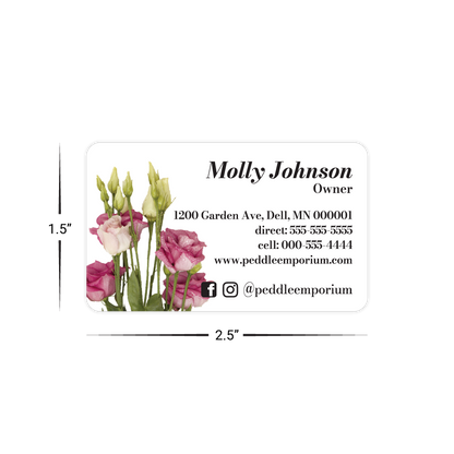Custom Plastic 2.5" x 1.5" Mini Business Cards