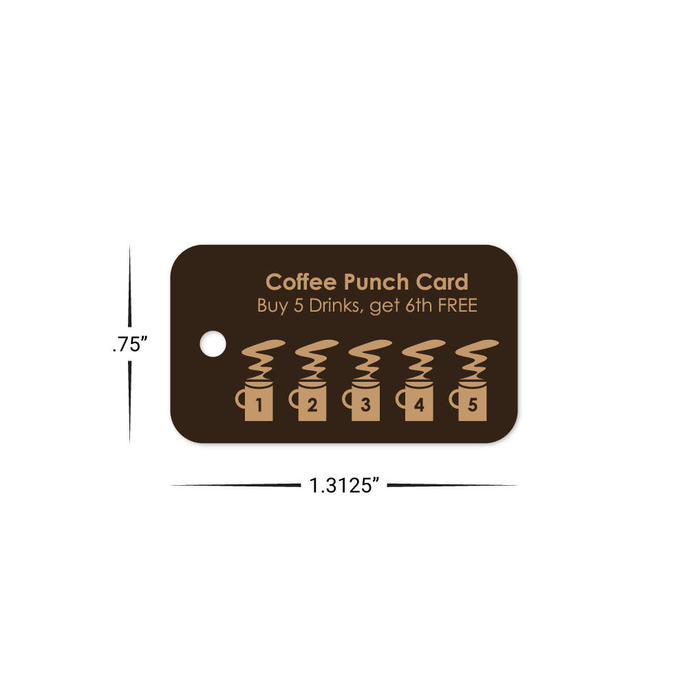 Custom Plastic 1.3125" x .75" Mini Key Tags