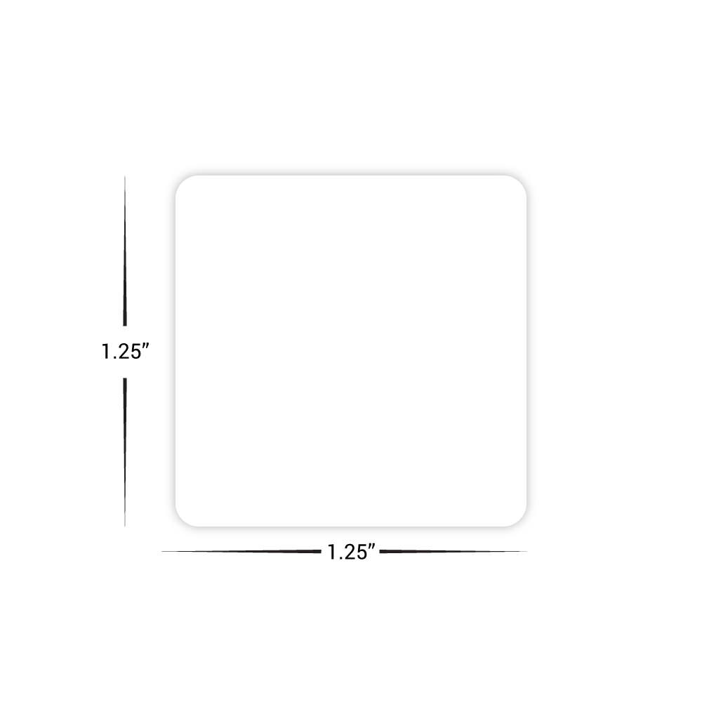 Custom Plastic 1.25" x 1.25" Tiny Cards