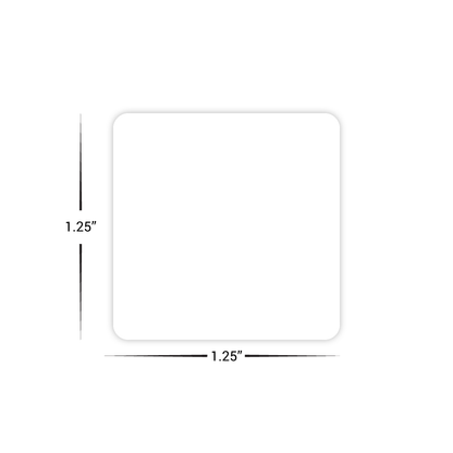 Custom Plastic 1.25" x 1.25" Tiny Cards